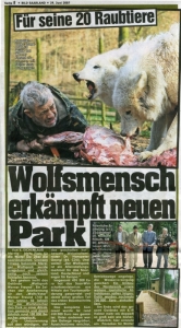 2007 06 29 Bild – Werner Freund erkaempft neuen Wolfspark