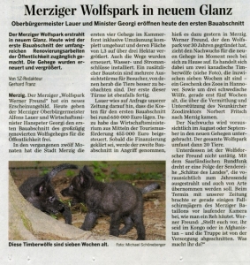 2007 07 28 SZ – Merziger Wolfspark im neuen Glanz