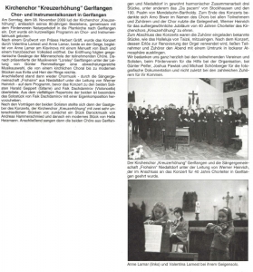 2009 11 20 Amtsblatt – Kirchenchor Kreuzerhoehung Gerlfangen 1600