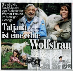 2011 07 13 Bild-Saarland – Tatjana ist eine echte Wolfsfrau