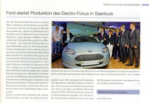 2013 07 SaarWirtschaft S47 – Ford startet Produktion des Electro-Focus in Saarlouis