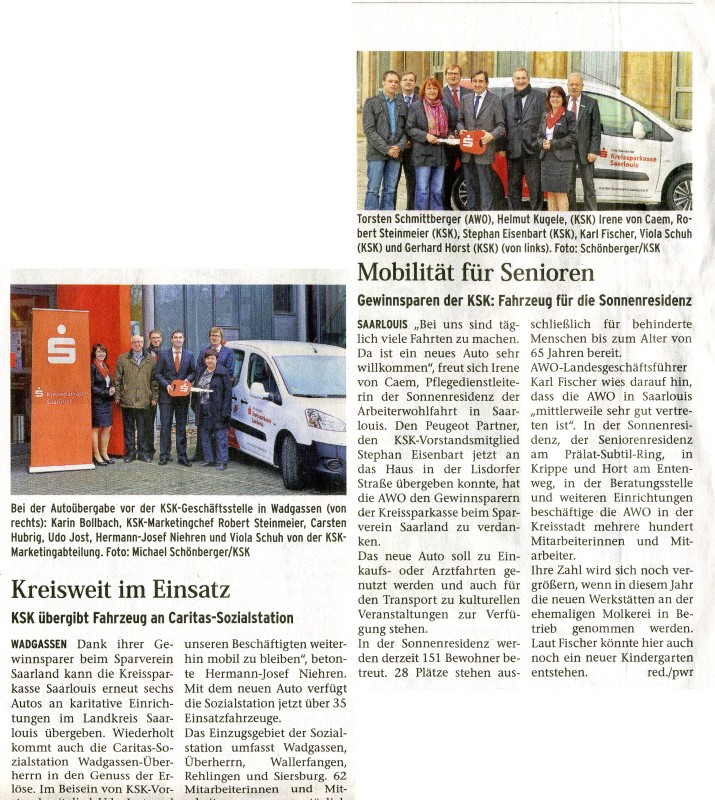 2014 01 29 Wochenspiegel Saarlouis - Kreisweit im Einsatz