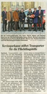 2015 12 12 SZ C3 - Kreissparkasse stiftet Transporter für die Flüchtlingshilfe - Foto Michael Schönberger - Schoenberger.Photography