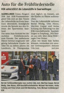 2015 12 29 Wochenspiegel - Auto für die Frühförderstelle - Foto Michael Schönberger - Schoenberger.Photography