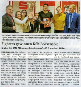 2017 002 22 - Wochenspiegel - Fighters gewinnen KSK-Börsenspiel - Foto Michael Schönberger - Schoenberger.Photography