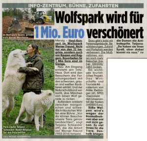 2017 05 03 Bild - Wolfspark wird für 1 Mio Euro verschönert - Foto Michael Schönberger - Schoenberger.Photography